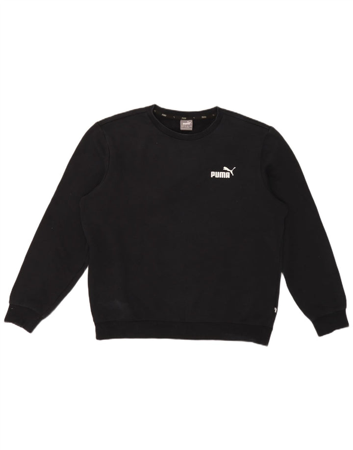 Puma Sweat-shirt pour homme en coton noir Taille L
