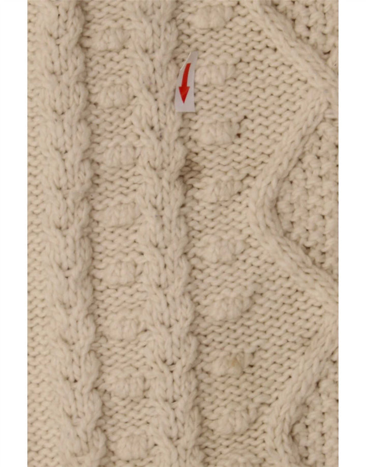 Zara Pull surdimensionné à col roulé pour femme UK 16 Large Beige