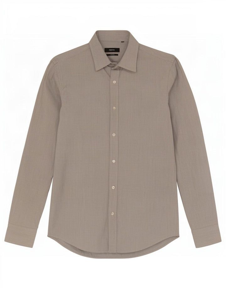 Hugo Boss Chemise Homme Taille 38 15 Coton Rayé Gris Moyen