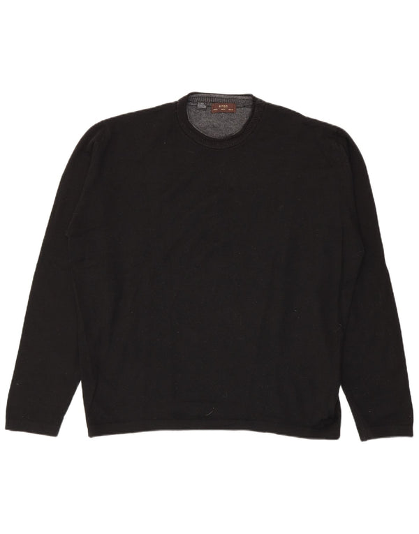 Zara Pull ras du cou pour homme XL en laine noire