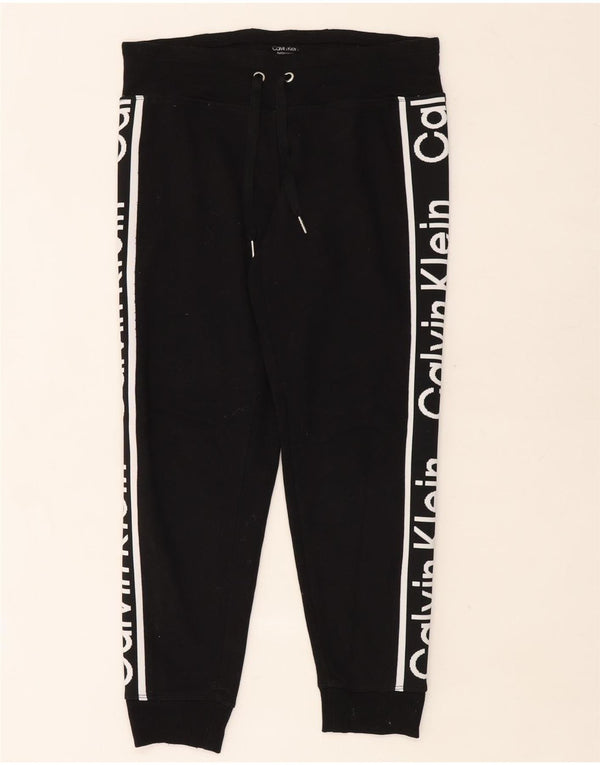 Calvin Klein Pantalon de survêtement graphique pour femme UK 14 Noir moyen