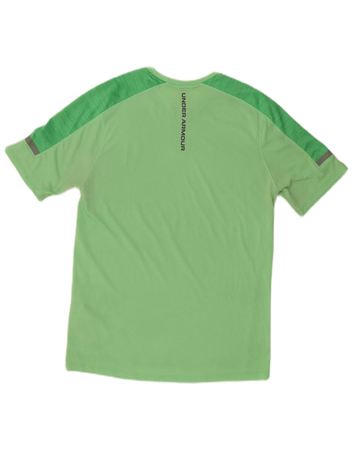 UNDER ARMOUR T-Shirt Graphique Homme Petit Vert Colorblock Polyester