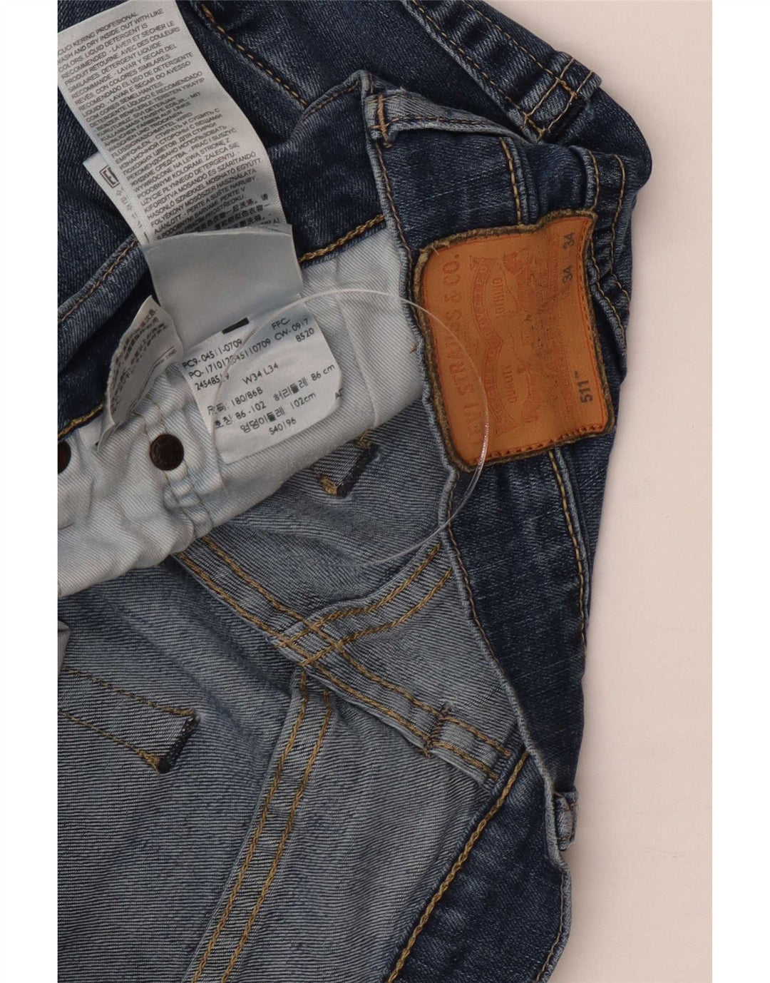 Levi's Jean Slim 511 Homme Bleu W34 L34 Coton