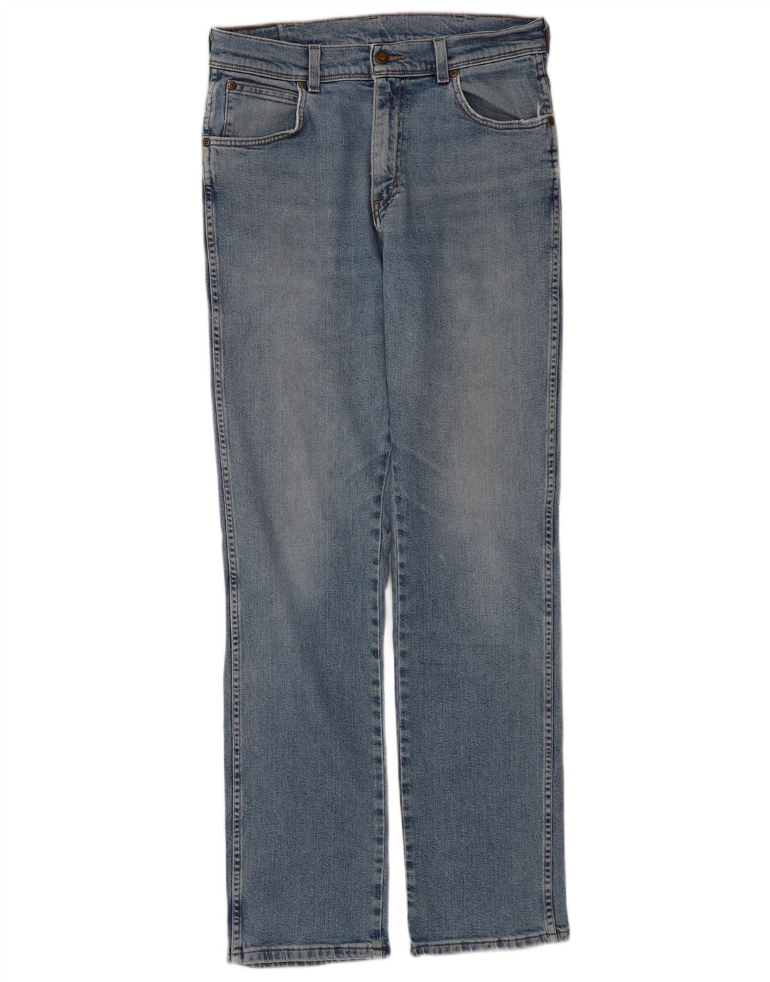 Wrangler Jean droit coupe droite W32 L34 pour homme en coton bleu