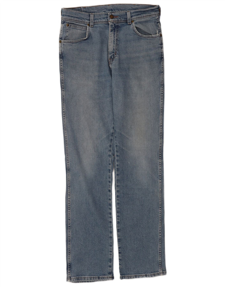 Wrangler Jean droit coupe droite W32 L34 pour homme en coton bleu