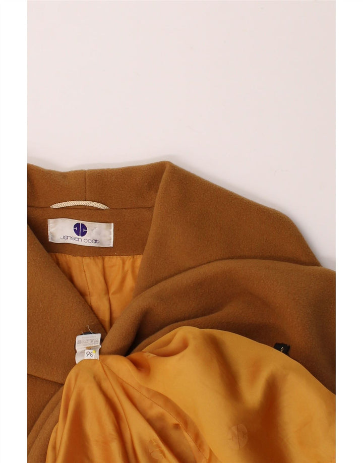 VINTAGE Womens Oversized Overcoat EU 36 Small Brown Wool Vintage Vintage and Second-Hand Vintage from Messina Hembry 