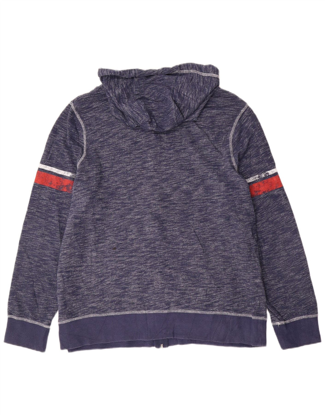 MAJESTIC Pull à capuche zippé homme XL coton moucheté bleu