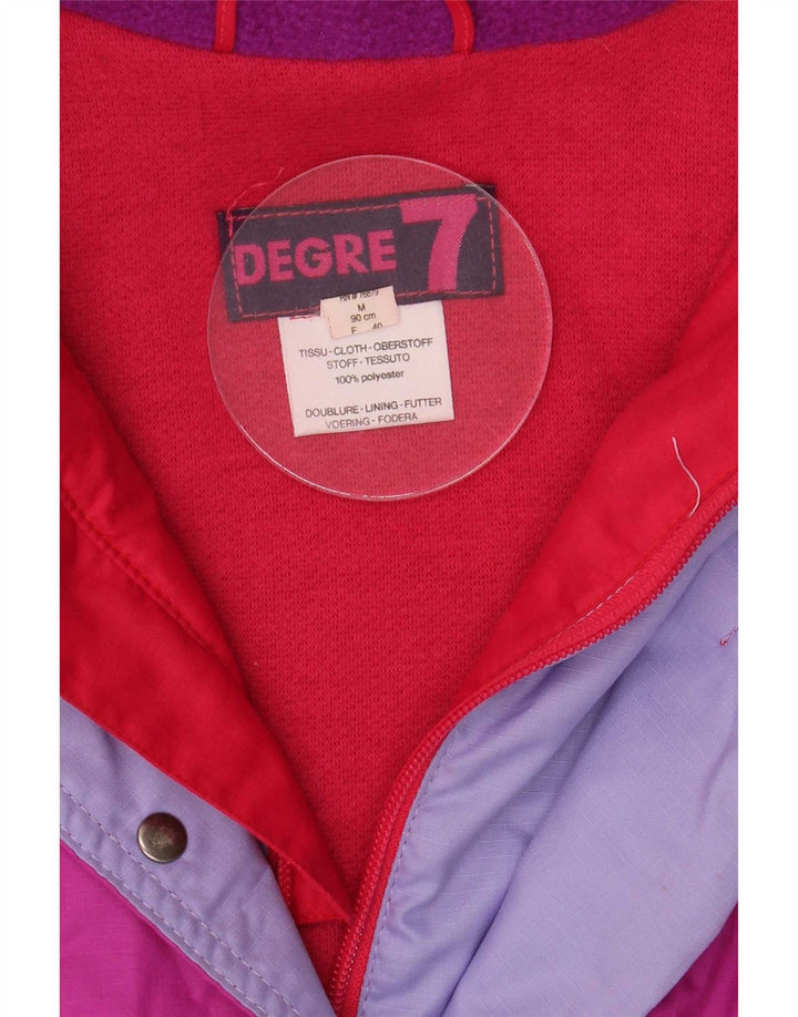 Degre 7 Veste de ski à capuche surdimensionnée pour femme UK 14 Rose moyen Colourblock