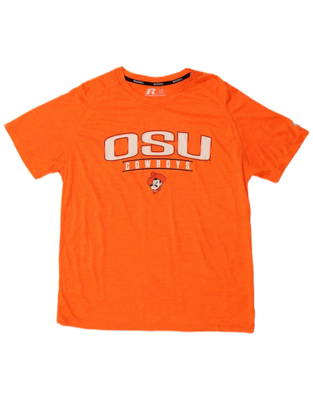 Russell Athletic T-shirt graphique pour homme UK 42/44 Large Orange