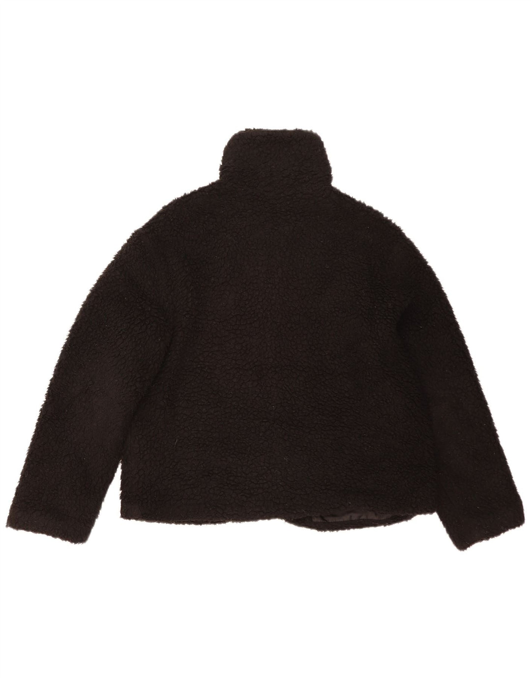Topshop Veste polaire surdimensionnée pour femme UK 44 Medium Noir Polyester