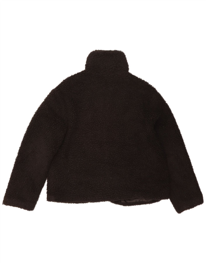 Topshop Veste polaire surdimensionnée pour femme UK 44 Medium Noir Polyester