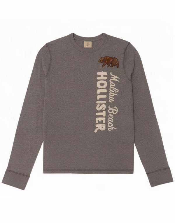 Hollister Haut graphique à manches longues pour homme XL Gris Coton