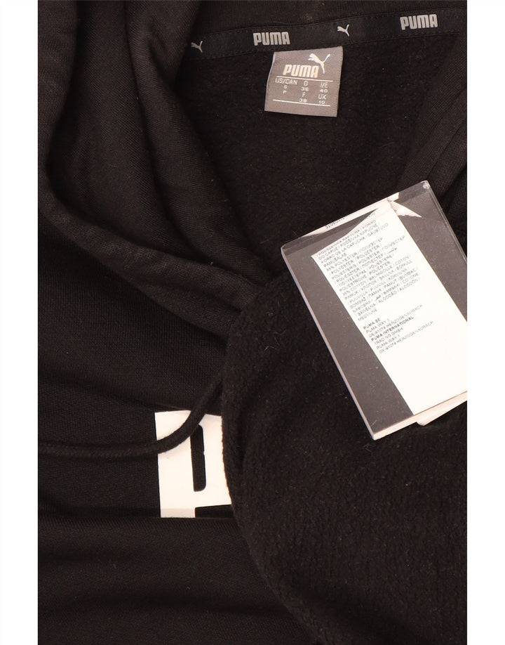 PUMA Pull à capuche graphique pour femme UK 10 Petit Noir Polyester