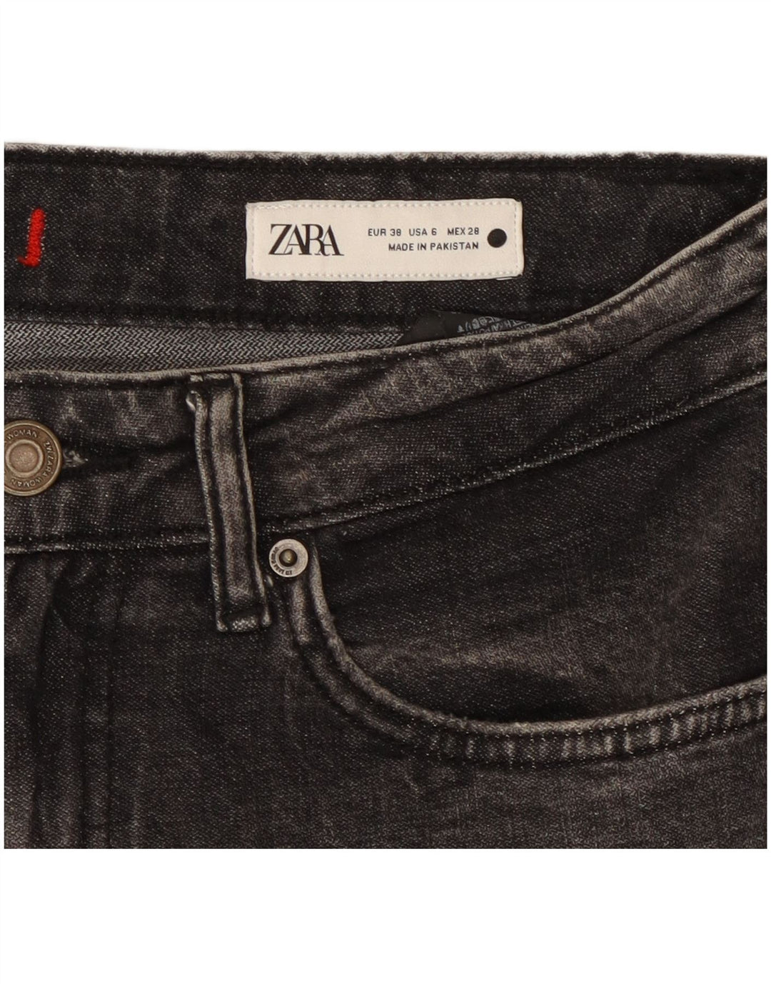 Jean droit femme ZARA EU 38 Small W28 L26 noir
