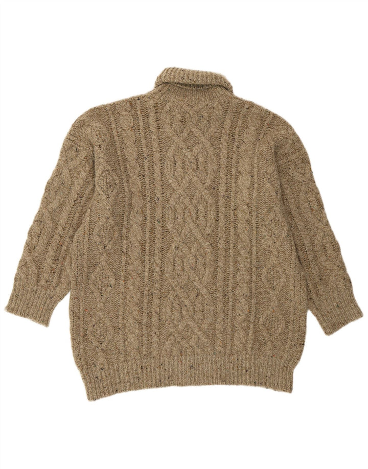 Blues Club Pull col roulé pour homme en laine beige
