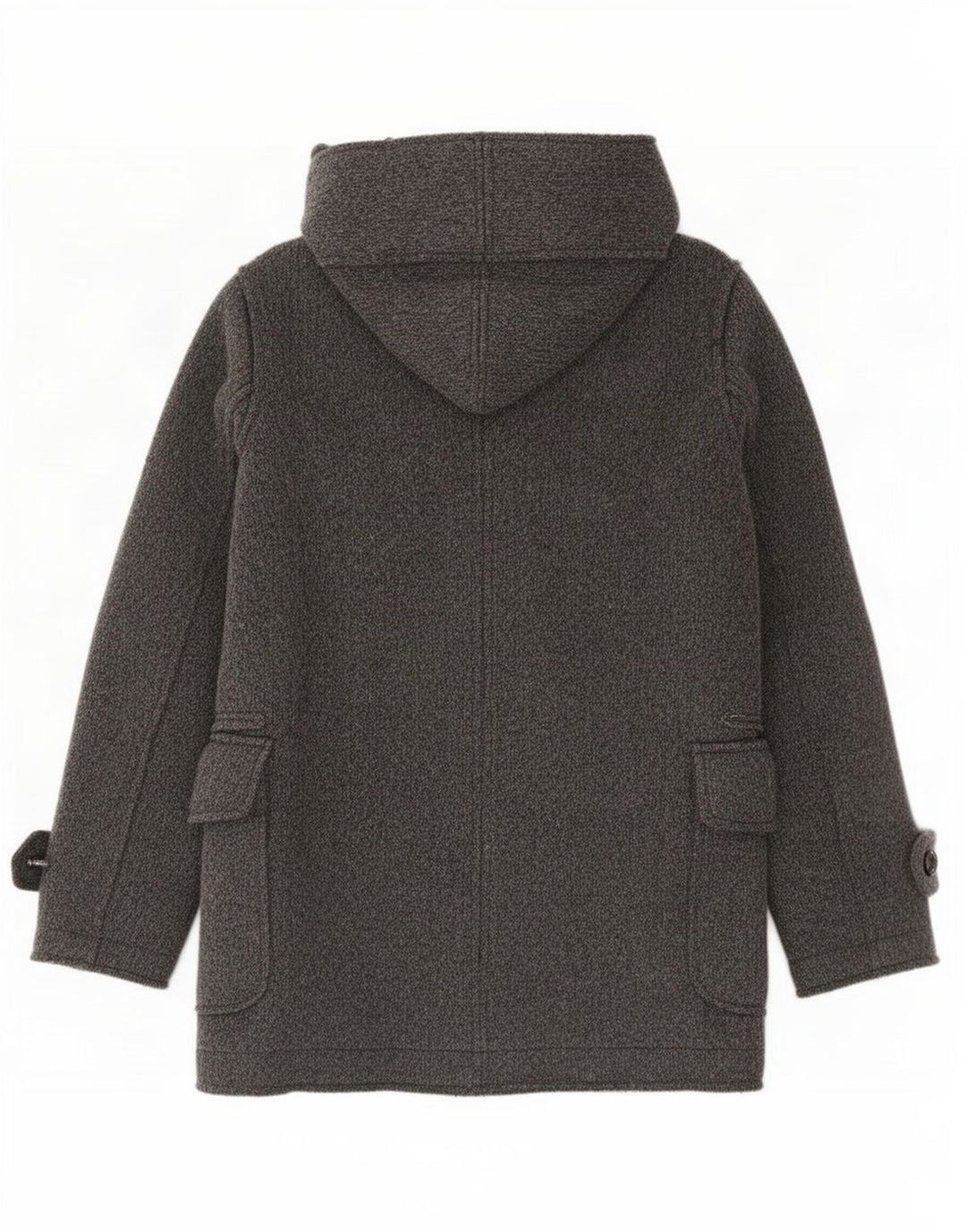 Zara Manteau coupe-vent à capuche double boutonnage pour homme UK 38 Laine gris moyen