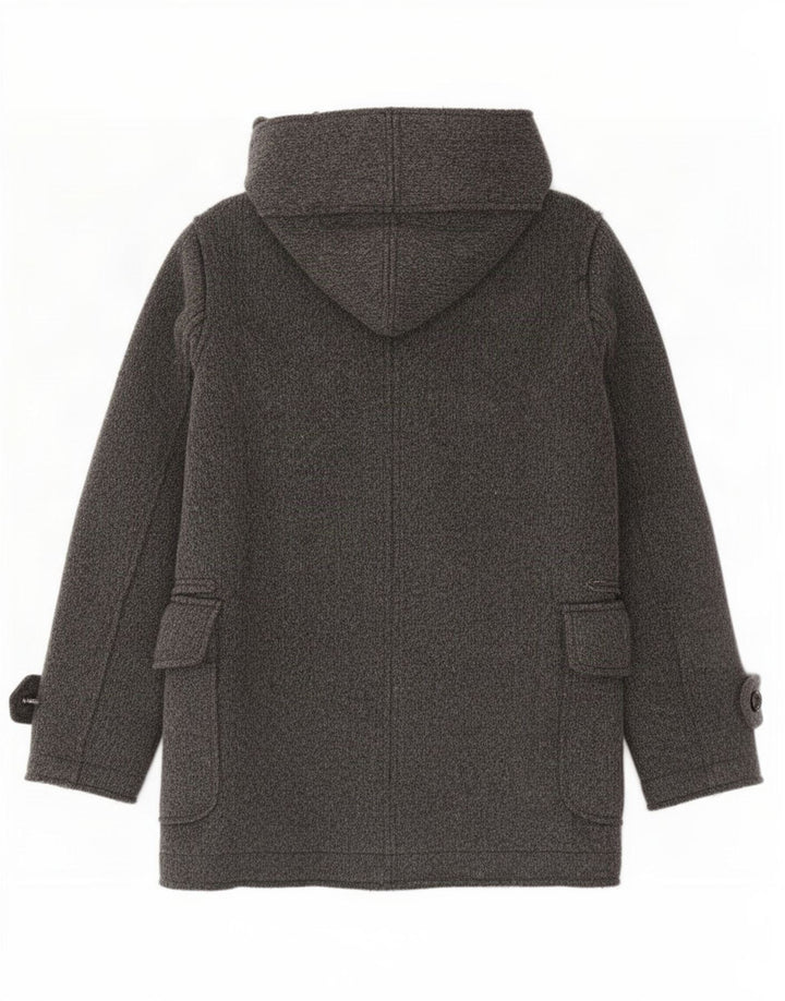 Zara Manteau coupe-vent à capuche double boutonnage pour homme UK 38 Laine gris moyen
