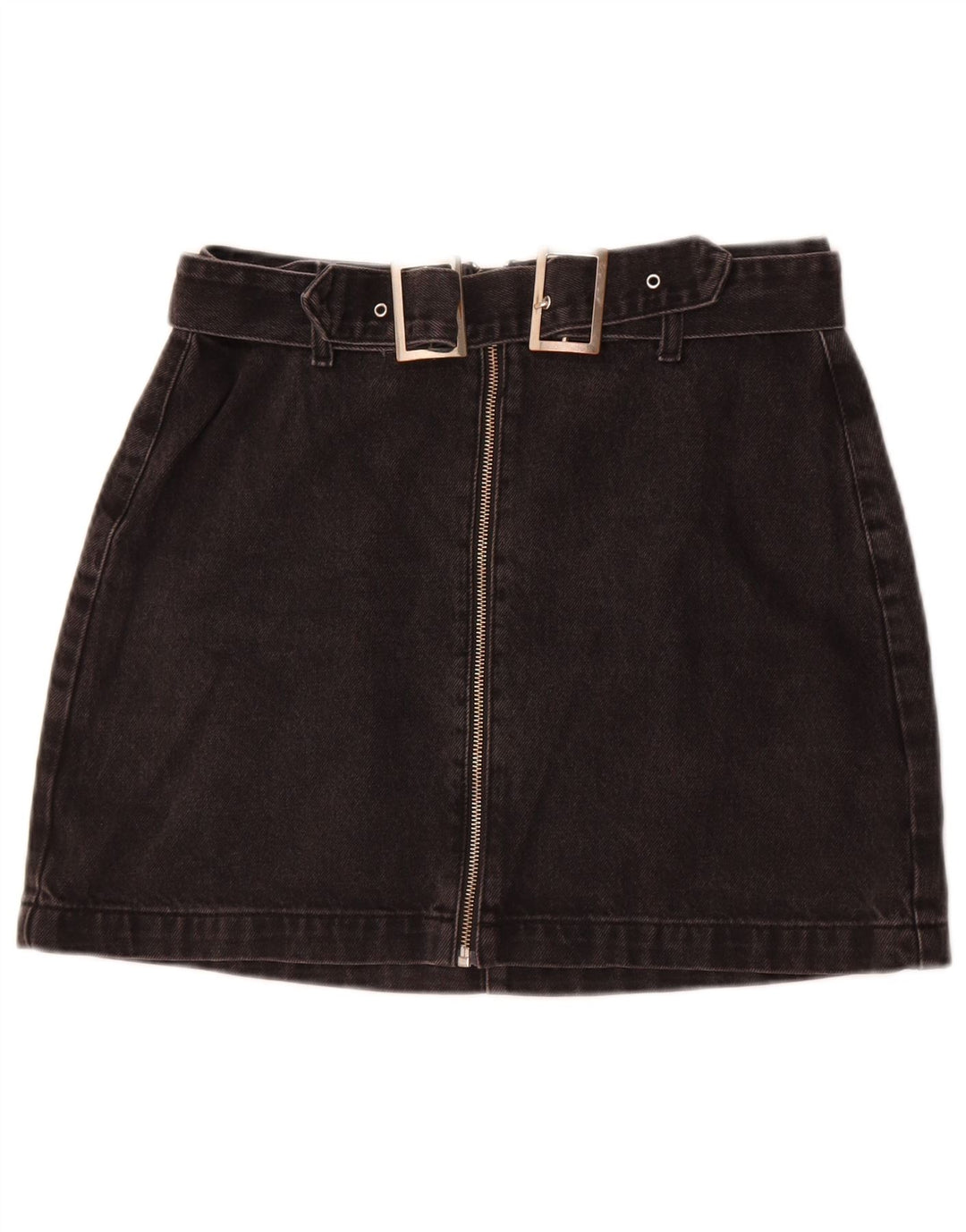Topshop Jupe en jean pour femme UK 12 Medium W28 Coton noir
