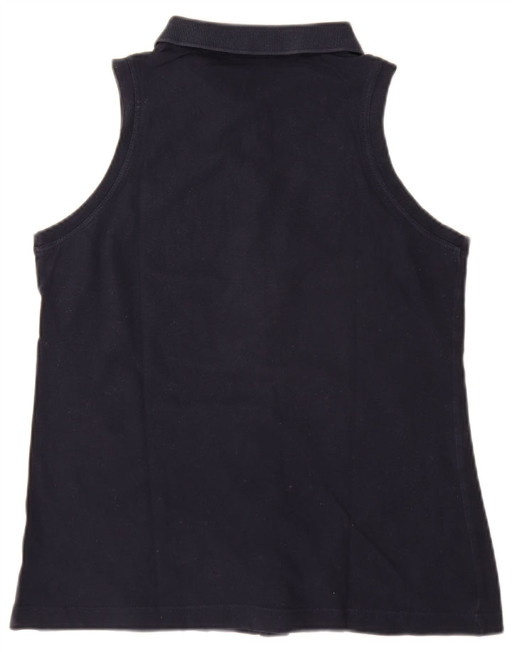Sergio Tacchini Chemisier sans manches pour femme UK 12 Bleu marine moyen