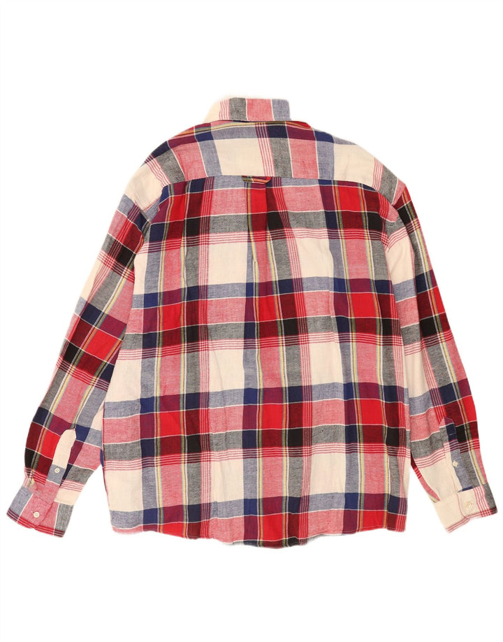vintage Chemise en flanelle pour hommes XL Coton à carreaux multicolores