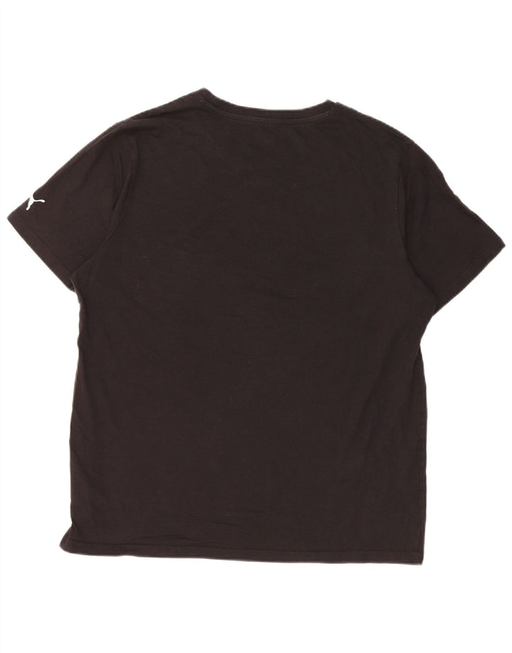 PUMA T-shirt graphique pour hommes, grand, noir, coton