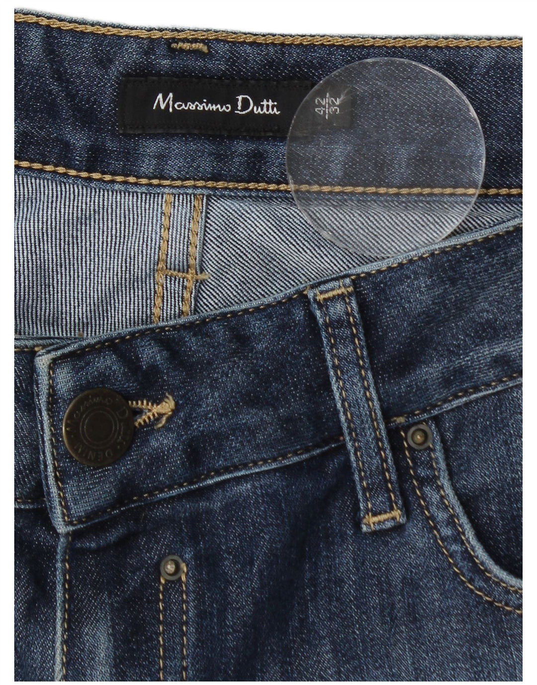 Massimo Dutti Jean droit pour femme EU 42 Large W32 L34 Bleu marine