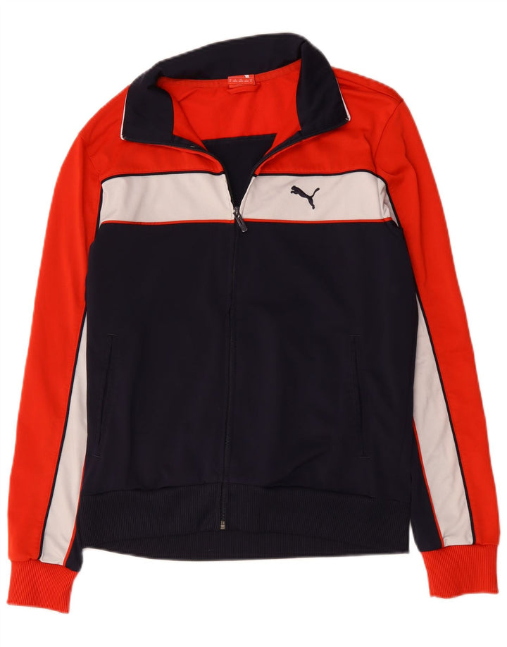 Puma Veste de Survêtement Homme Bleu Marine Moyen Polyester Colorblock