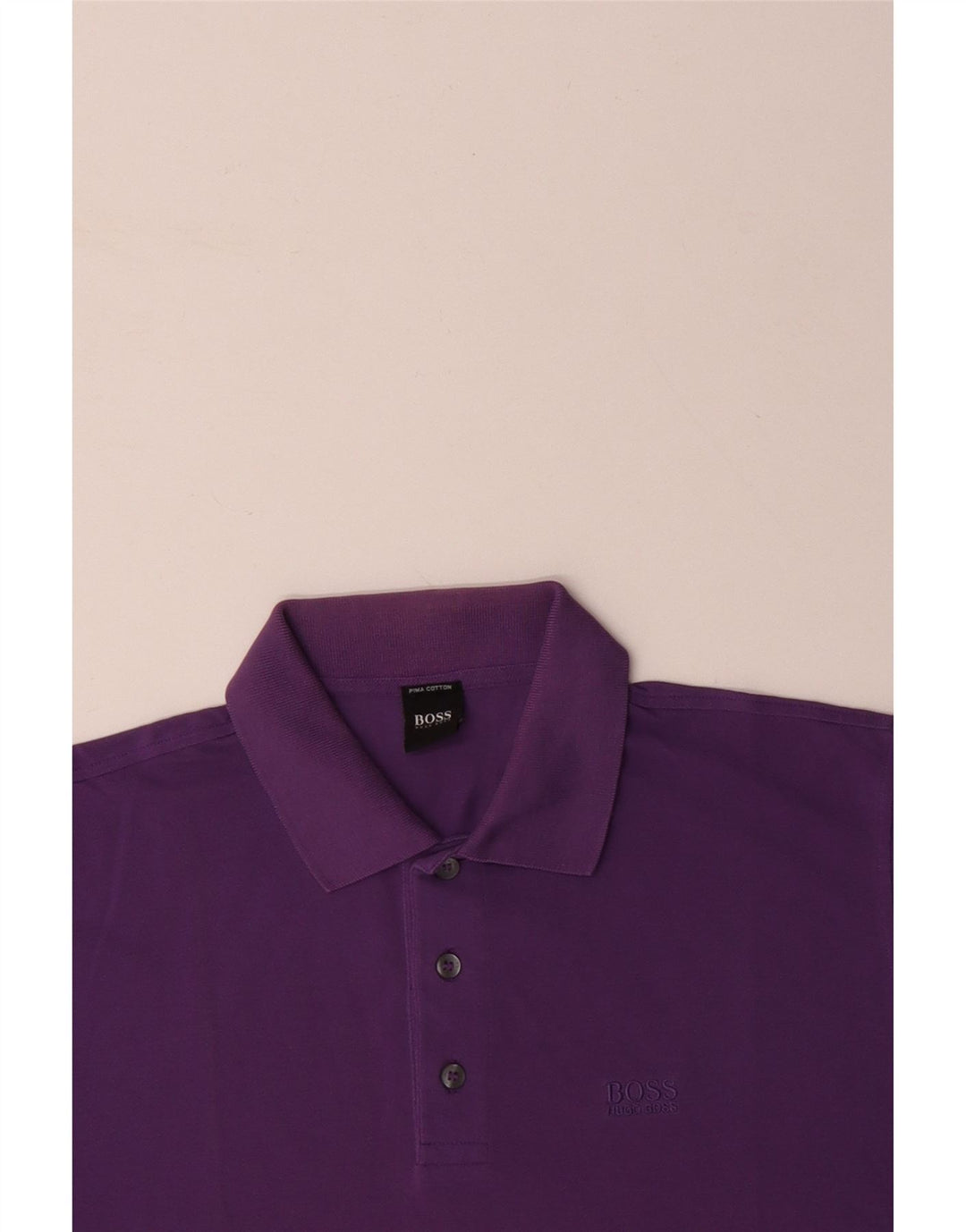 HUGO BOSS Polo Homme Violet Moyen Coton