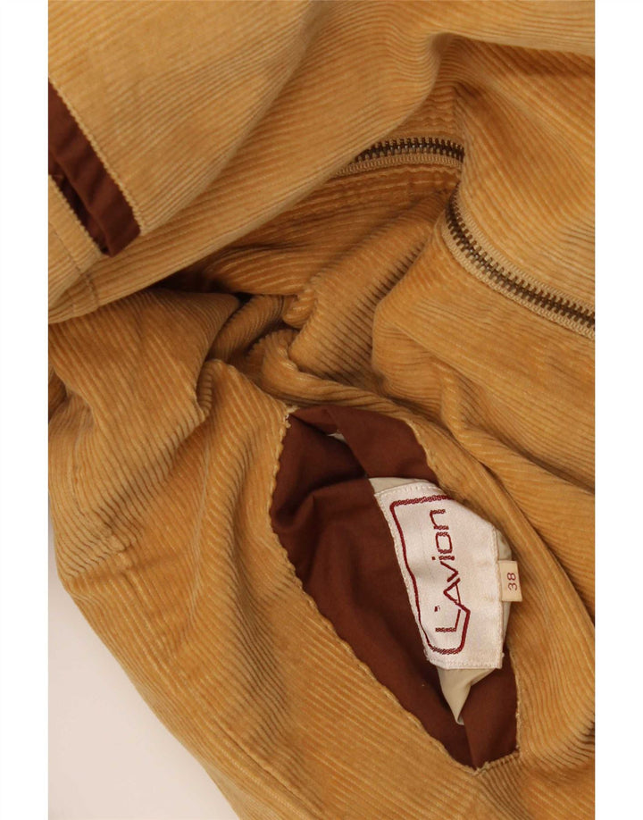 vintage Mens Hooded Reversible Bomber Jacket UK 38 Medium Brown Colourblock