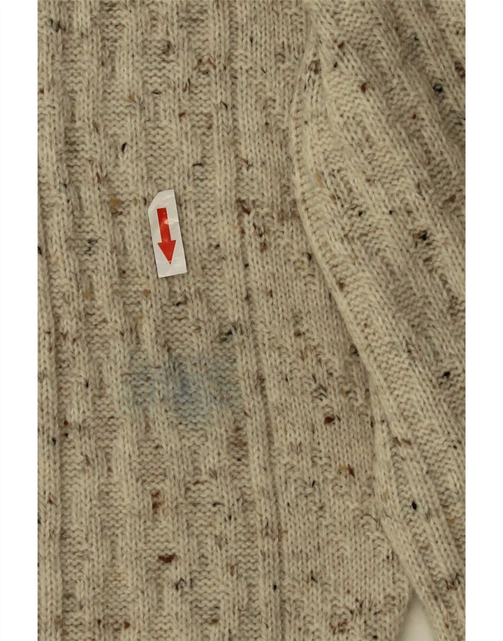 C&A Pull Canda Col V Homme Beige Moyen Acrylique Moucheté