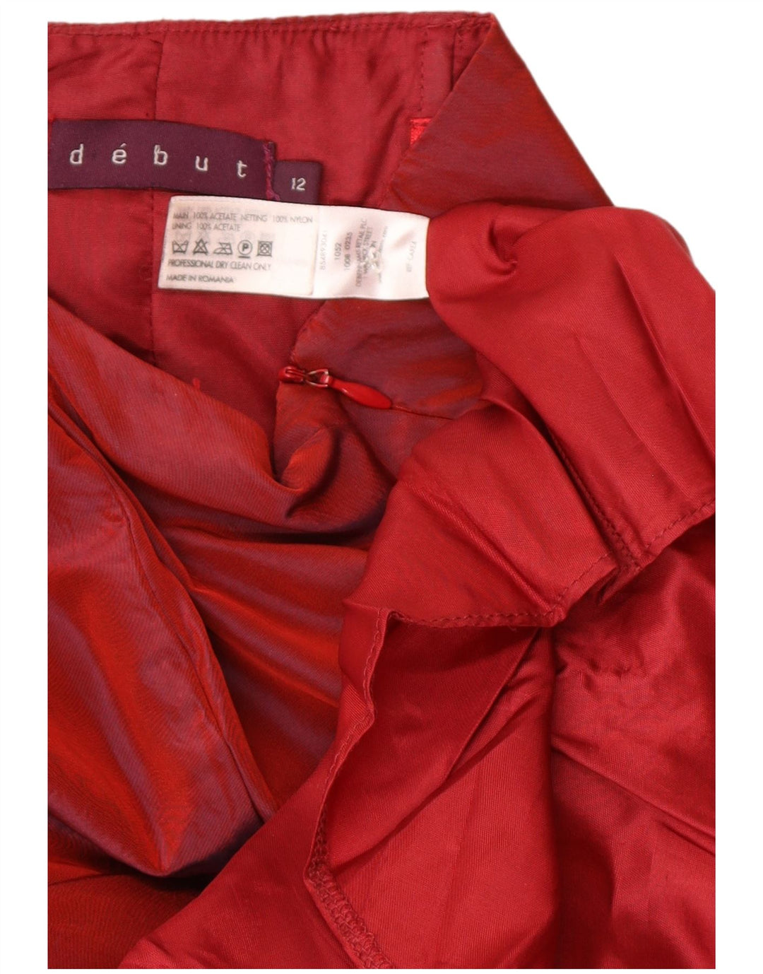 Debut Robe Maxi Bustier Femme UK 42 Viscose Rouge Moyen