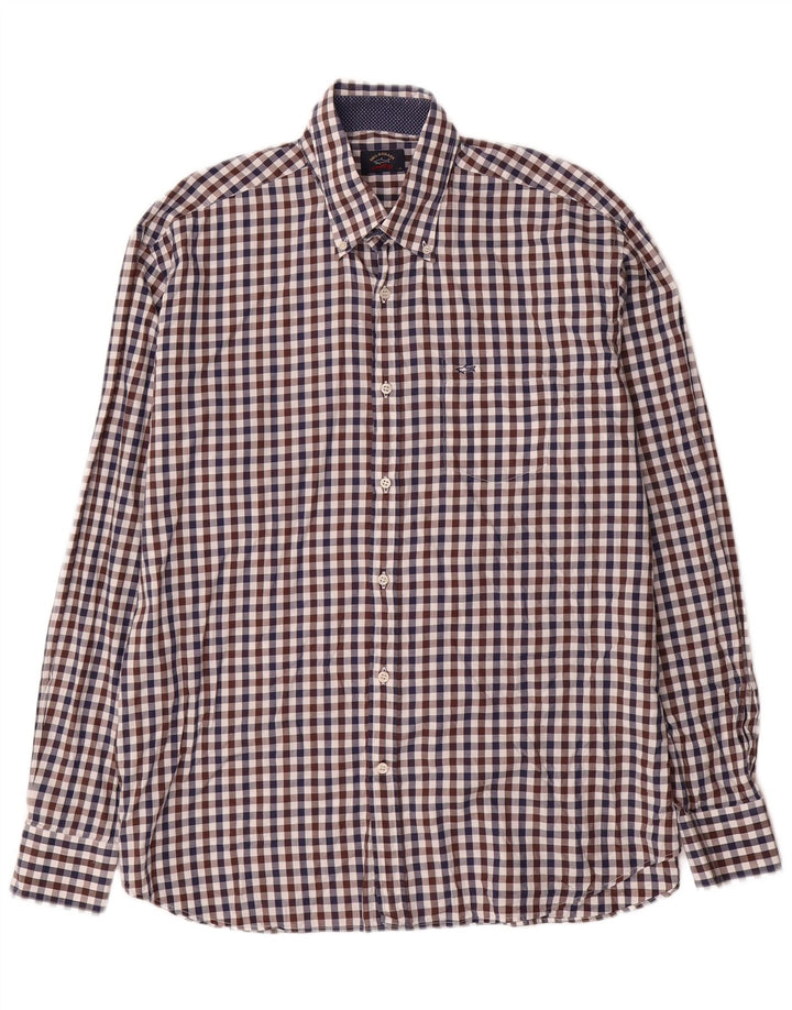 Paul & Shark Chemise Yachting Homme Taille 43 Grand Coton Vichy Multicolore