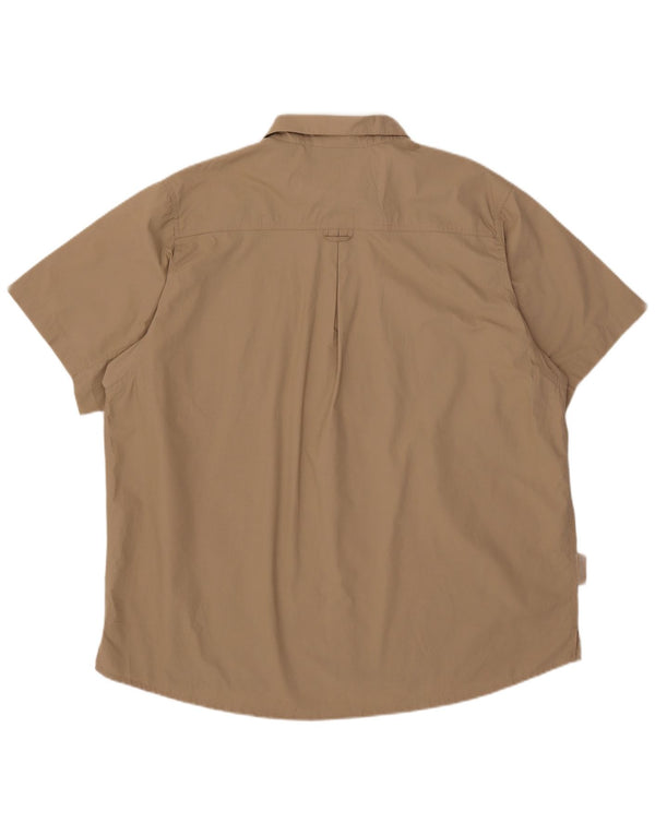 Mountain Warehouse Chemise à manches courtes pour homme 2XL Beige Polyester
