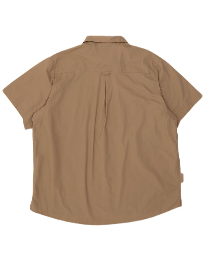 Mountain Warehouse Chemise à manches courtes pour homme 2XL Beige Polyester