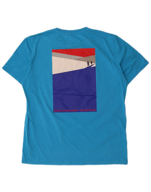 The North Face T-shirt graphique pour hommes, grand, bleu, coton