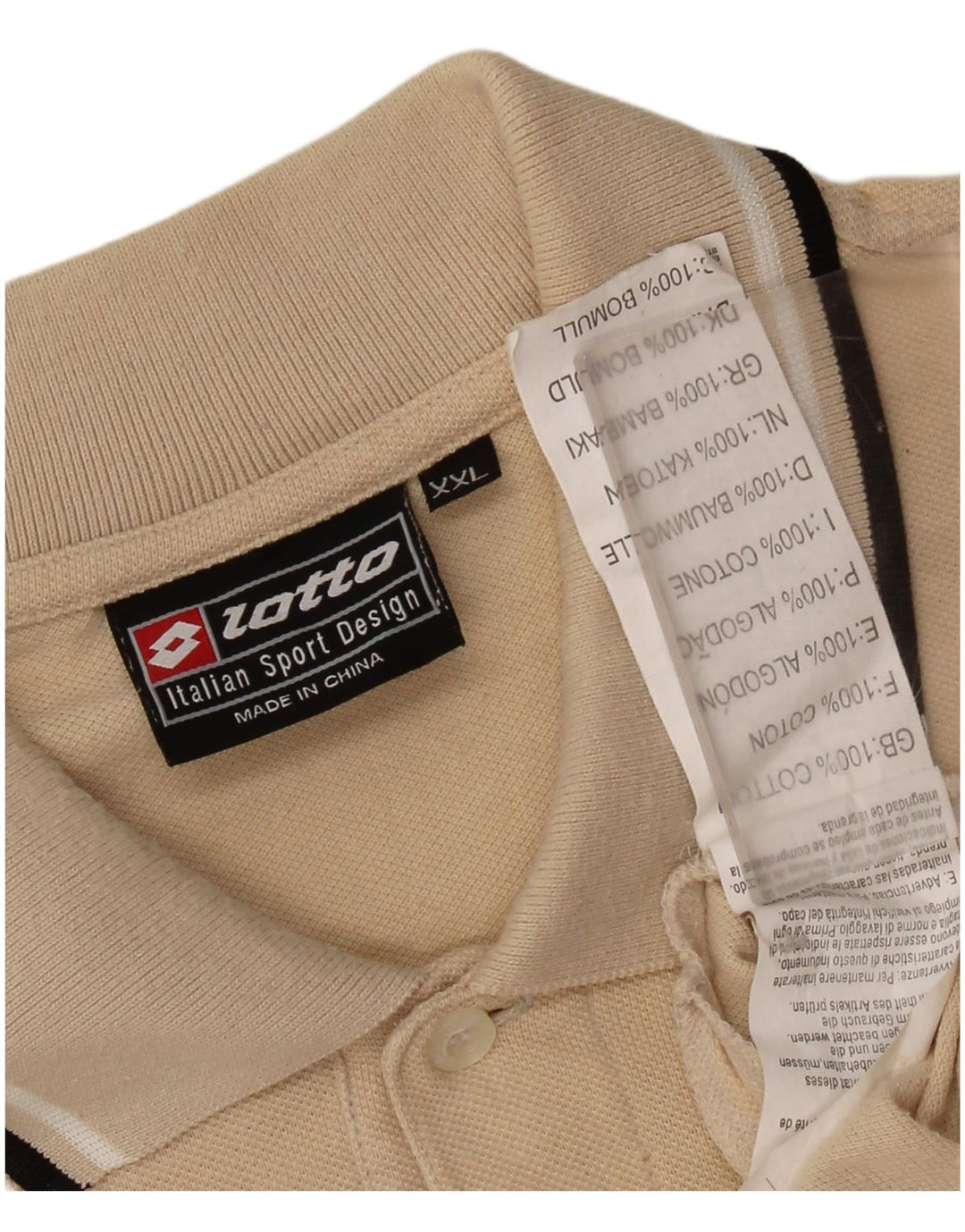 LOTTO Polo Homme 2XL Coton Beige