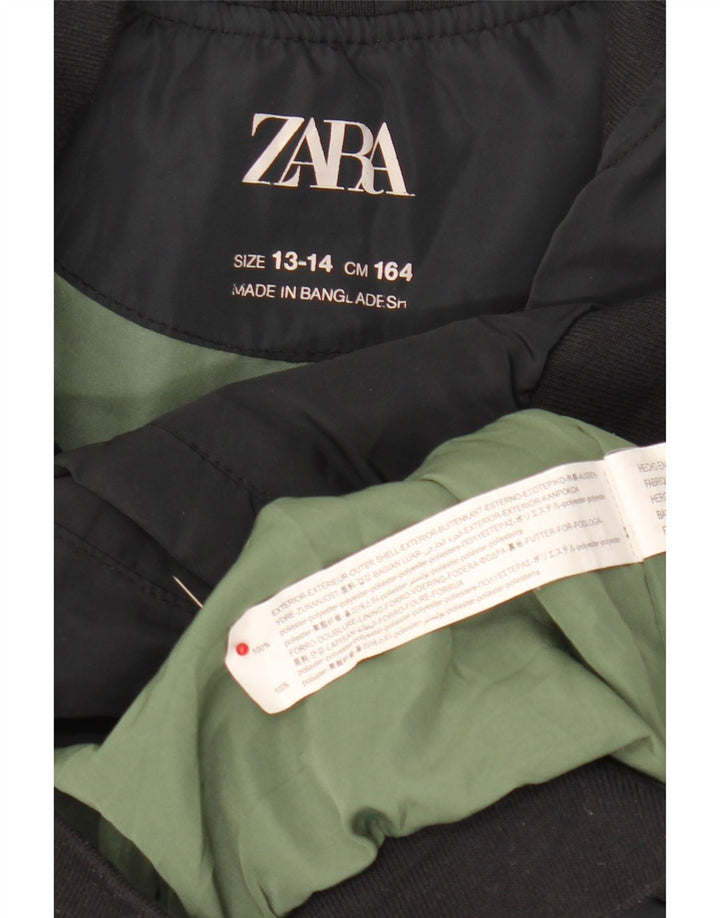 Veste Bomber Zara Garçon 13-14 ans Noir Polyester