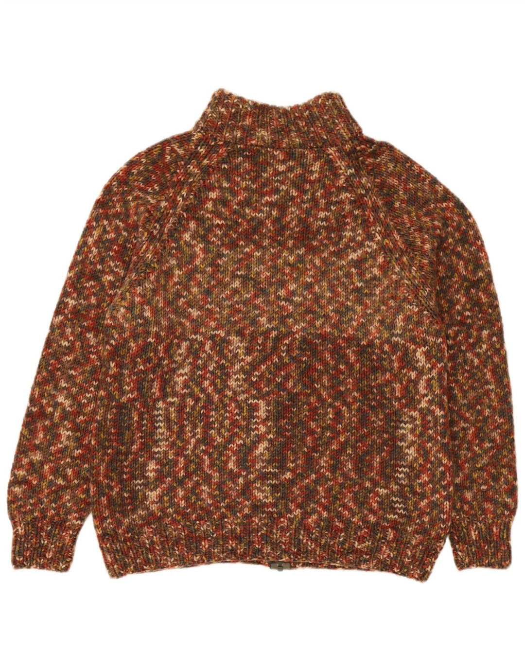 vintage Mens Cardigan Sweater Moyen Multicolore Moucheté
