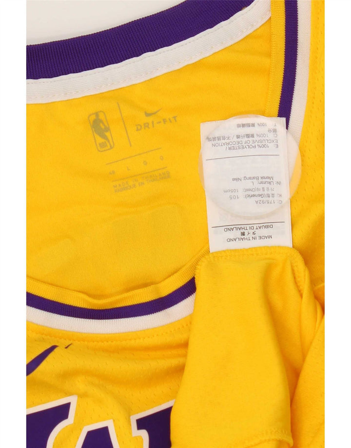 Nike Mens Lakers Graphic Débardeur Large Jaune Polyester