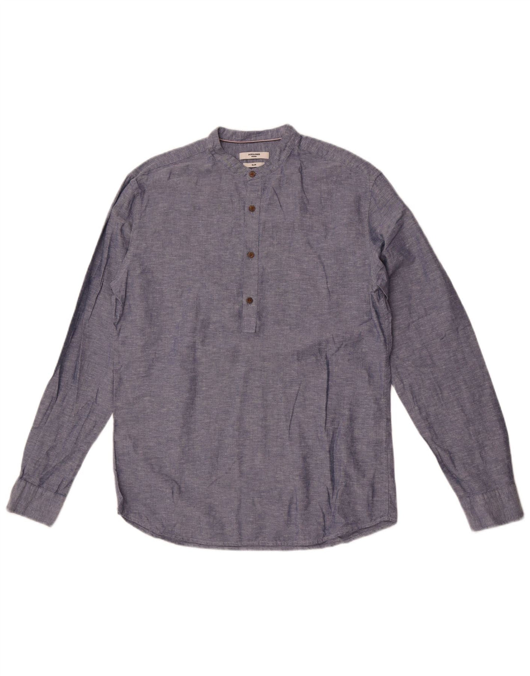 Jack & Jones Chemise Pull Slim Fit Homme Bleu Moyen Moucheté Coton