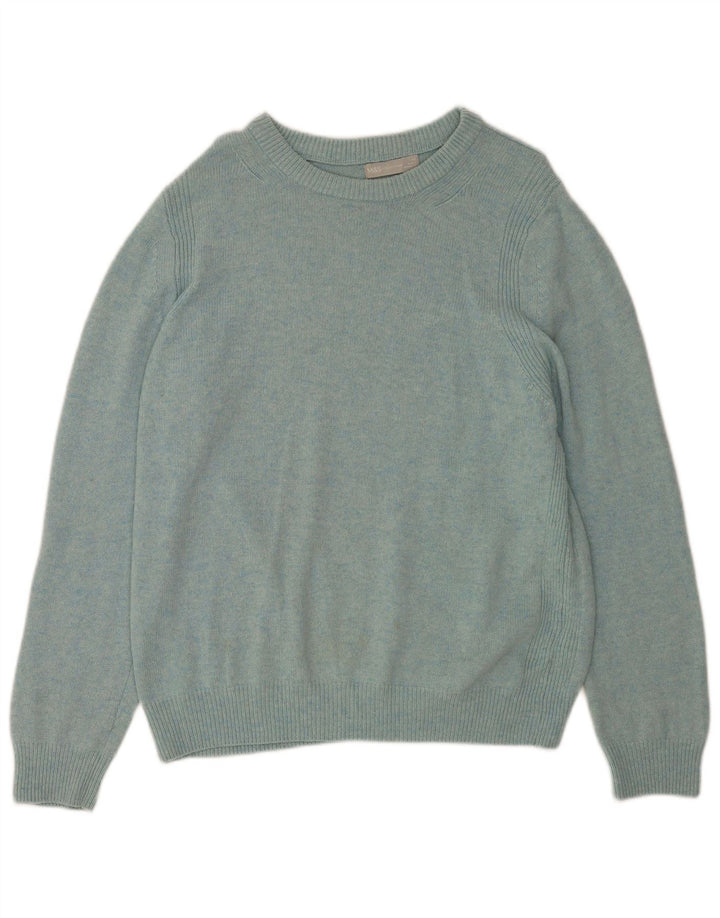 Marks & Spencer Pull col bateau pour femme UK 16 Grande laine bleue