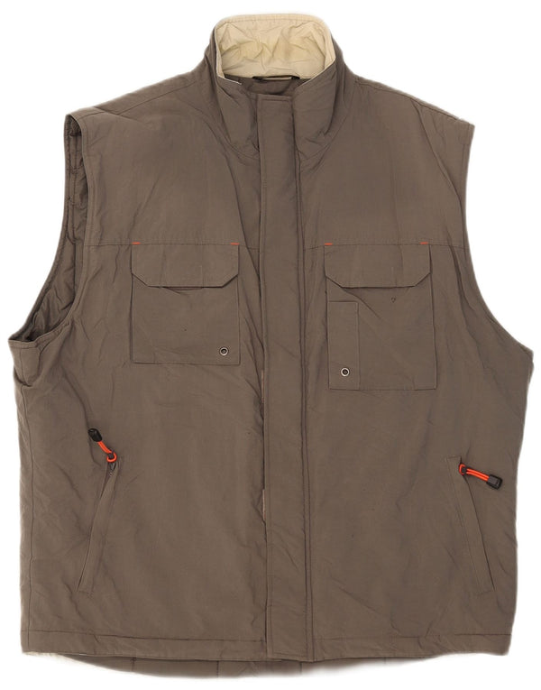 Marks & Spencer Gilet rembourré pour homme UK 42 XL Kaki Polyamide