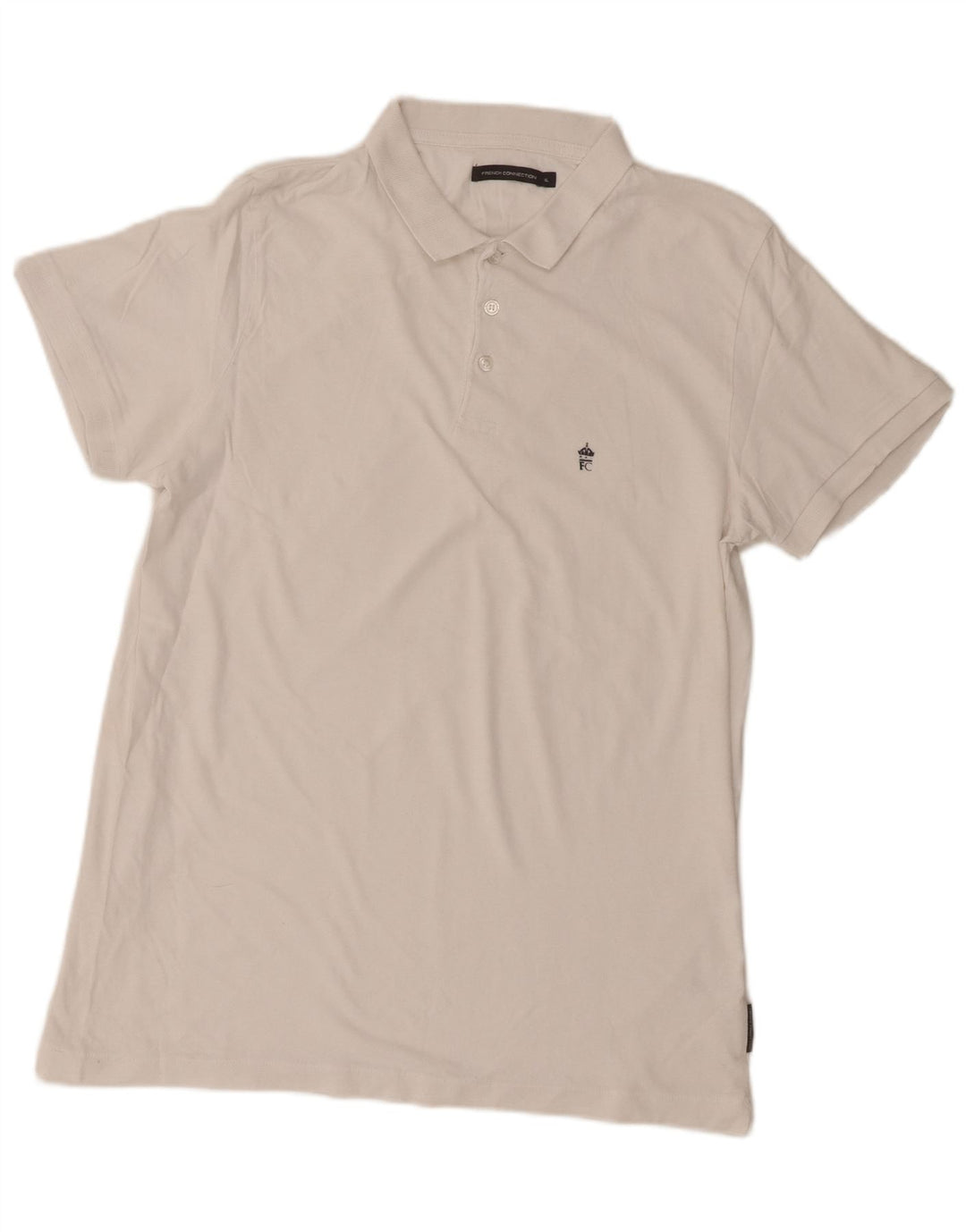 French Connection Polo Homme XL Blanc Coton