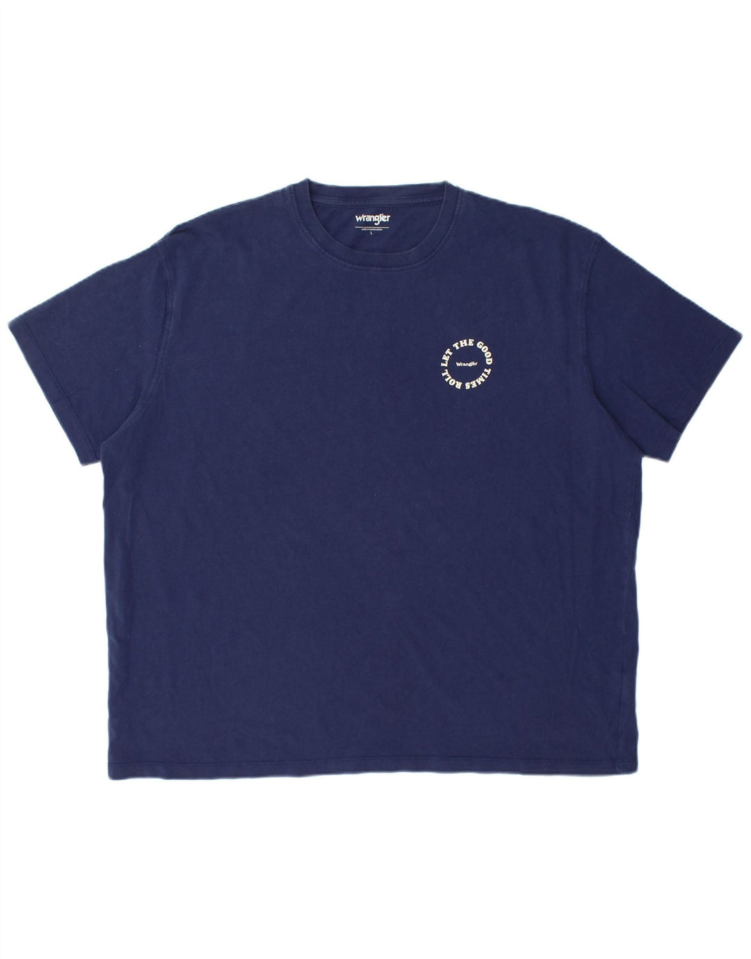 WRANGLER T-Shirt Homme Haut Large Bleu Marine Coton