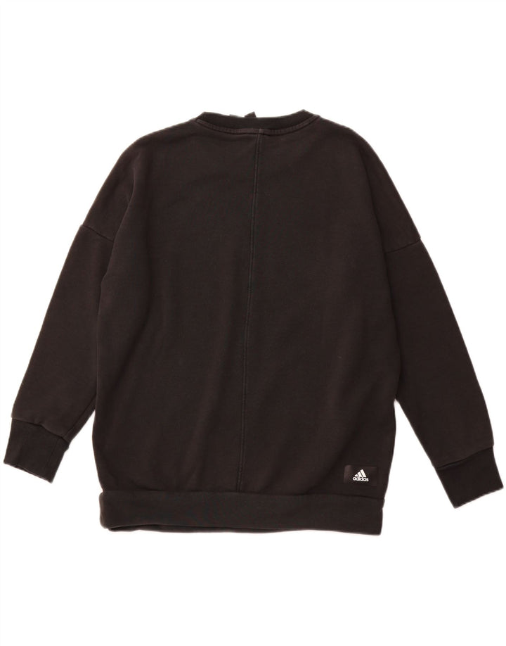 ADIDAS Pull-over surdimensionné Primegreen pour femme UK 8/10 Petit Noir