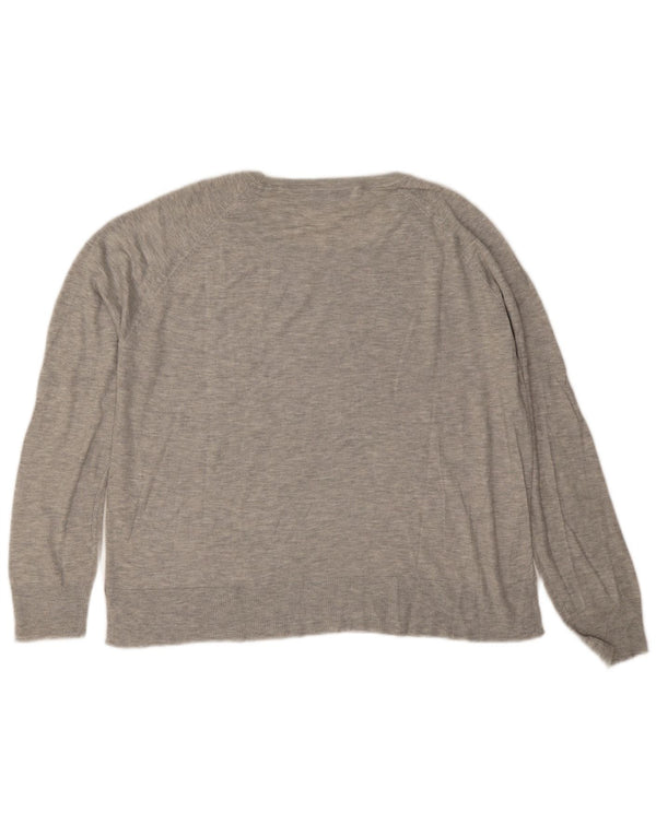 Zara Pull col bateau pour femme UK 18 XL Gris Viscose
