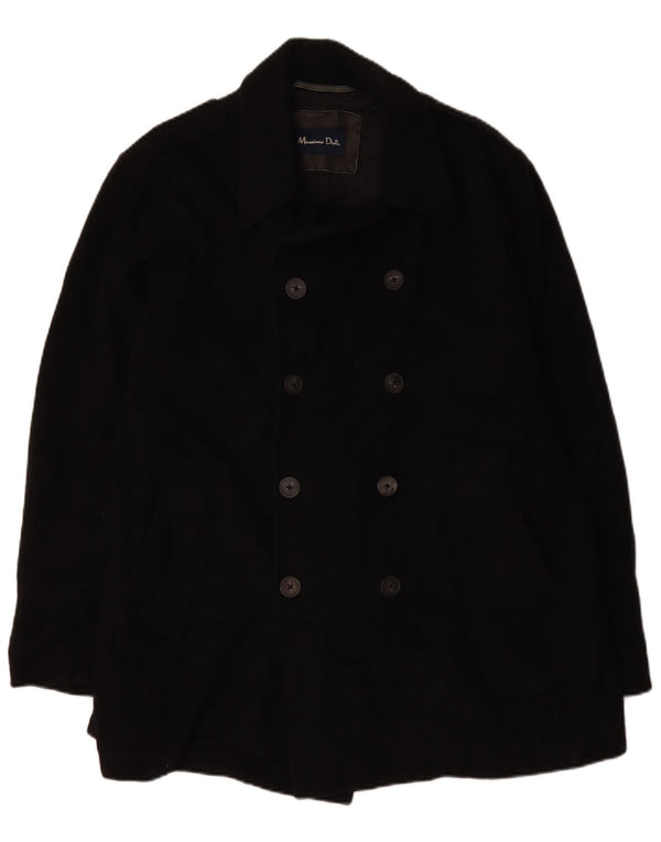 Massimo Dutti Caban Homme UK 44 2XL Laine Noir