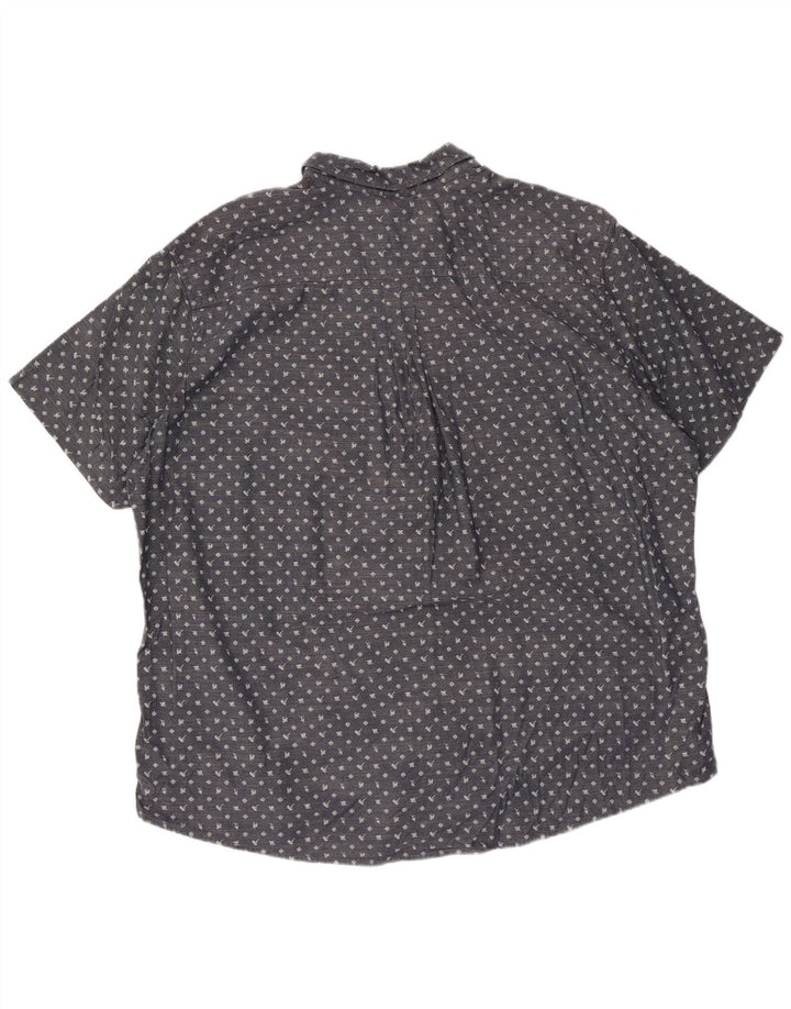 Eddie Bauer Chemise à manches courtes pour homme 2XL en coton à pois bleu