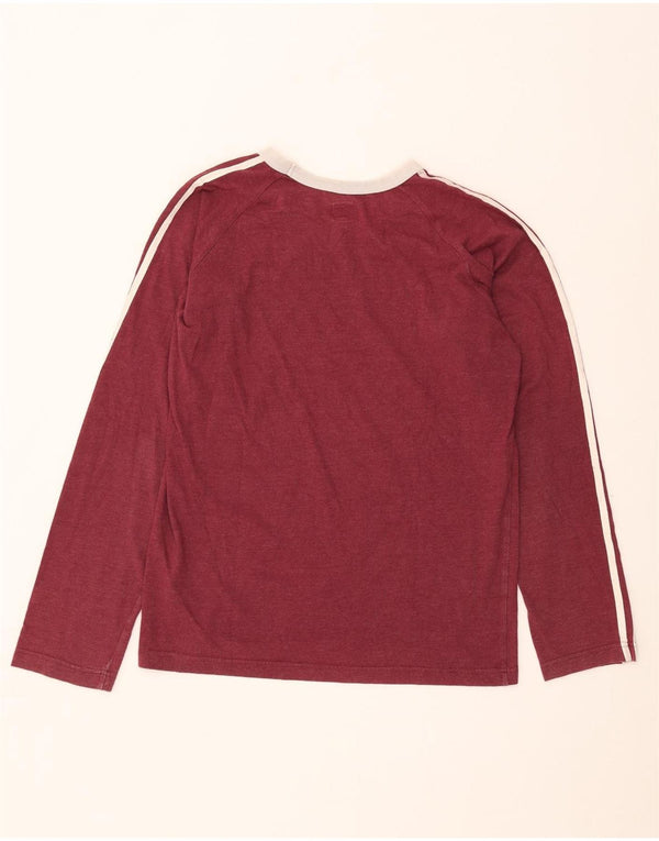 Adidas Haut à manches longues pour homme en coton bordeaux moyen