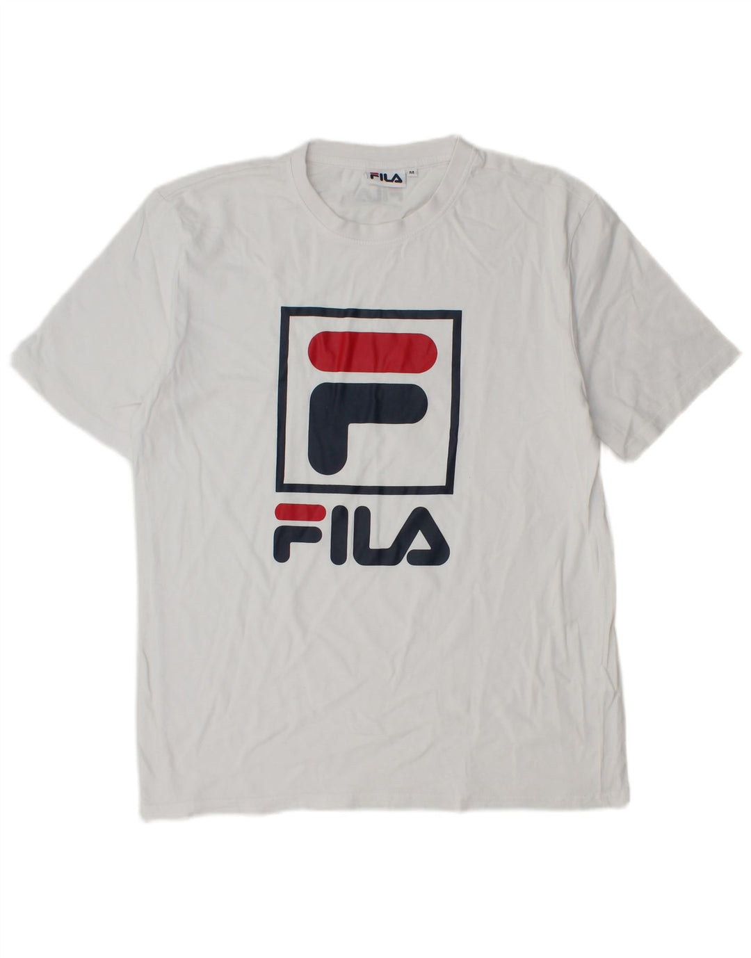 Fila T-Shirt Graphique Homme Blanc Moyen Coton